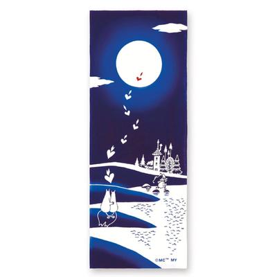 Miyamoto Handtuch Moomin Gefärbtes Tenugui 33 x Hergestellt in 51017 (Tenugui) - Romantik, ca.. 90cm, Japan,