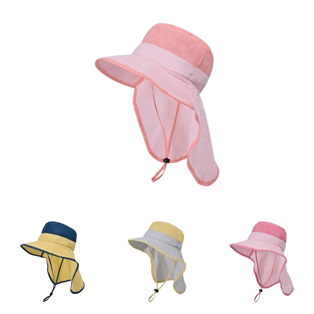 Kids Summer Bucket Hat With Breathable Nylon Uv Sun Protection For Outdoor Play And Sunshade