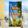Biene Maja Customized Name Beach Towel Super Soft & Absorbent Suitable for Swimming Gym Camping Yoga Vacation