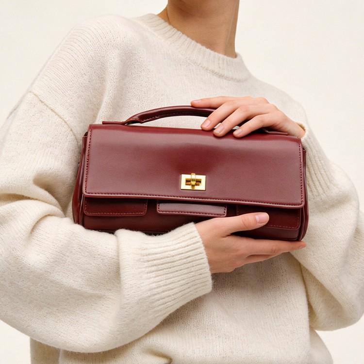 Single Shoulder Bag, Women's New High-end Fashion Handbag, Simple Texture, Versatile Crossbody Bag, Commuting Underarm Women's Bag