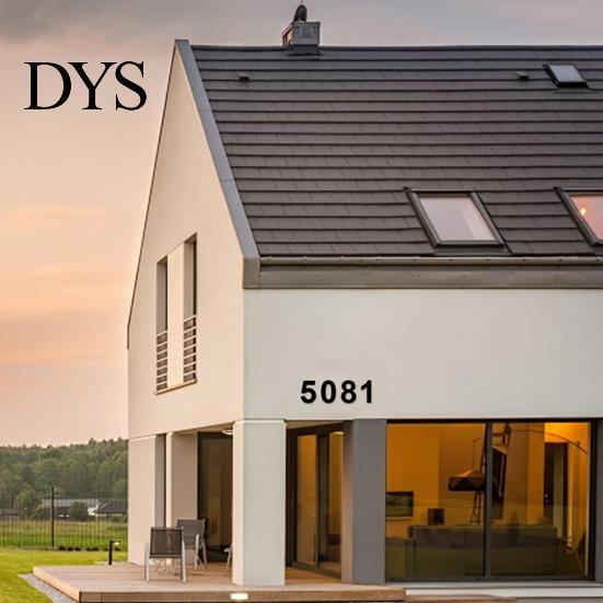 Moderne Tür-Hausnummernschild 3D Hausnummer für Außen, 0-9 Schwebende Ziffern, Wetterfeste Metallschild Tür, Briefkasten, Wand, Hof Wandmontage