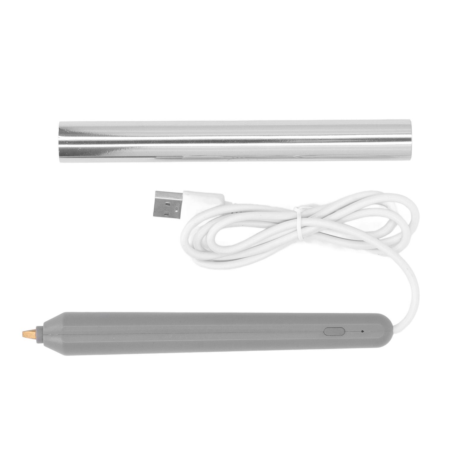 

Ручка для горячего тиснения фольгой USB ручка для горячего тиснения фольгой ABS инструмент для рисования и письма серебро