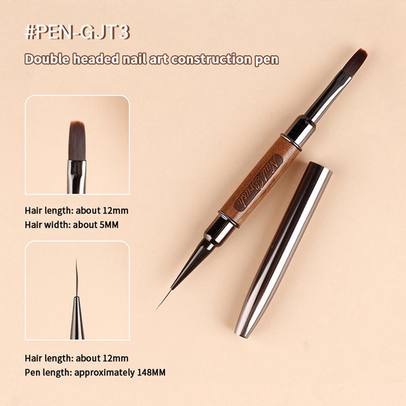 1Pcs/Set Wood Handle Art Liner Diy Painting Brush Drawing Lines Stripe Flower Painting Pen Nail Liner Brush Set With 5Size