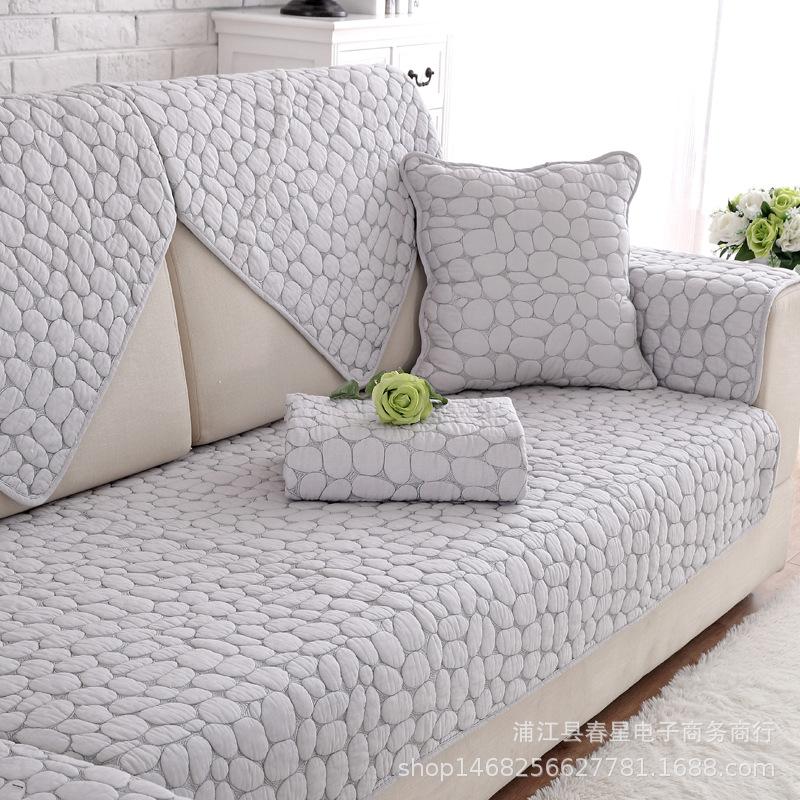 Manufacturer Nordic Pure Cotton Sofa Cushion, Four-Season Simple And Modern Universal Non-Slip Back Cotton Sofa Cover Towel Seat Cushion