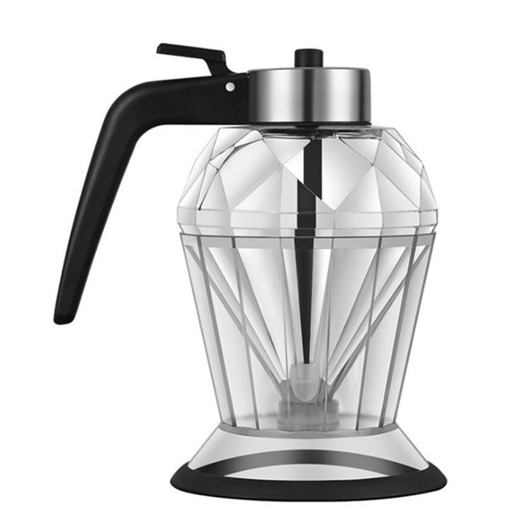 Leak-Proof 304 Stainless Steel Oil Pot with Diamond Glass Spray for Barbecue & Kitchen