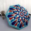 1pc Floral Mandala Automatic Open 8-Rib Windproof Umbrella, Travel & Commuting, Suitable for All Seasons