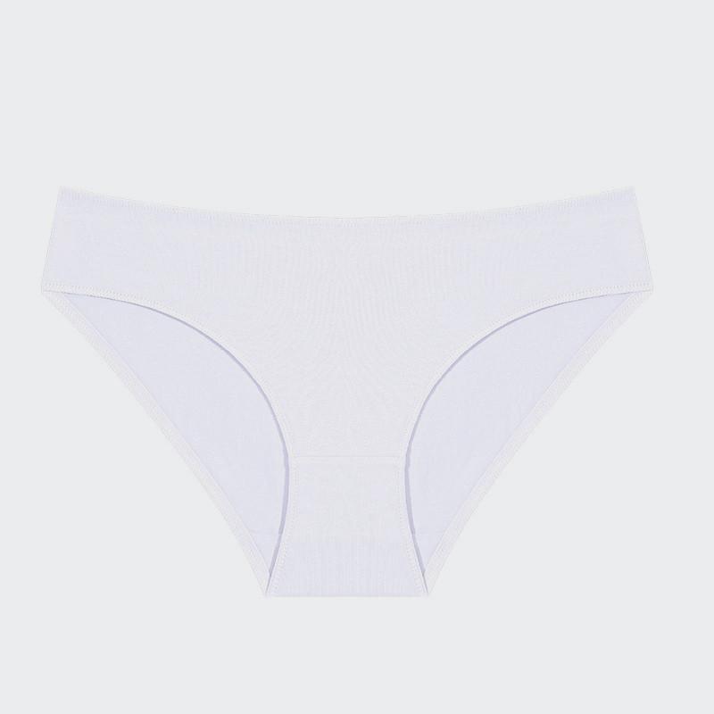 FINETOO Mid-waist Cotton Panty For Women Sexy Solid Color Lingerie Soft and Breathable Underwear