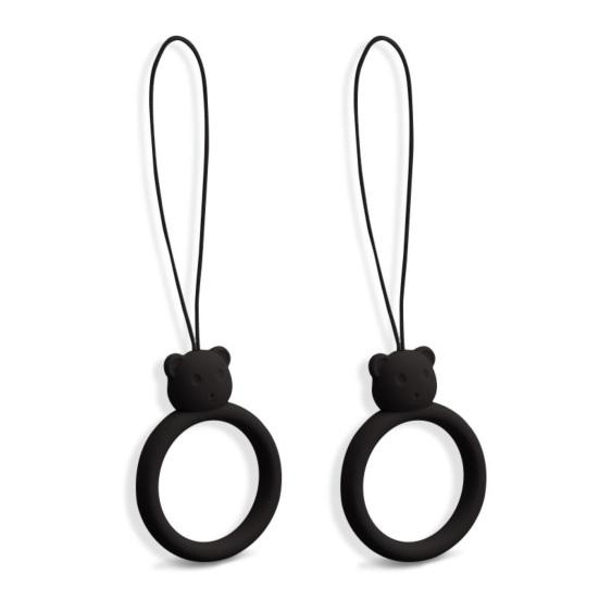 2 Τεμάχια Παγκόσμιο Κινούμενο Σχέδιο Σιλικόνης Τηλεφώνου U Σχήμα Δίσκου Δαχτυλίδι Δαχτύλου Κορυδόνι