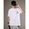 Harajuku Cat Cartoon Graphic Men Tshirt Casual Baggy Short Sleeve T-shirt Japanese Style Oversized T Shirt Y2k Men's Clothing