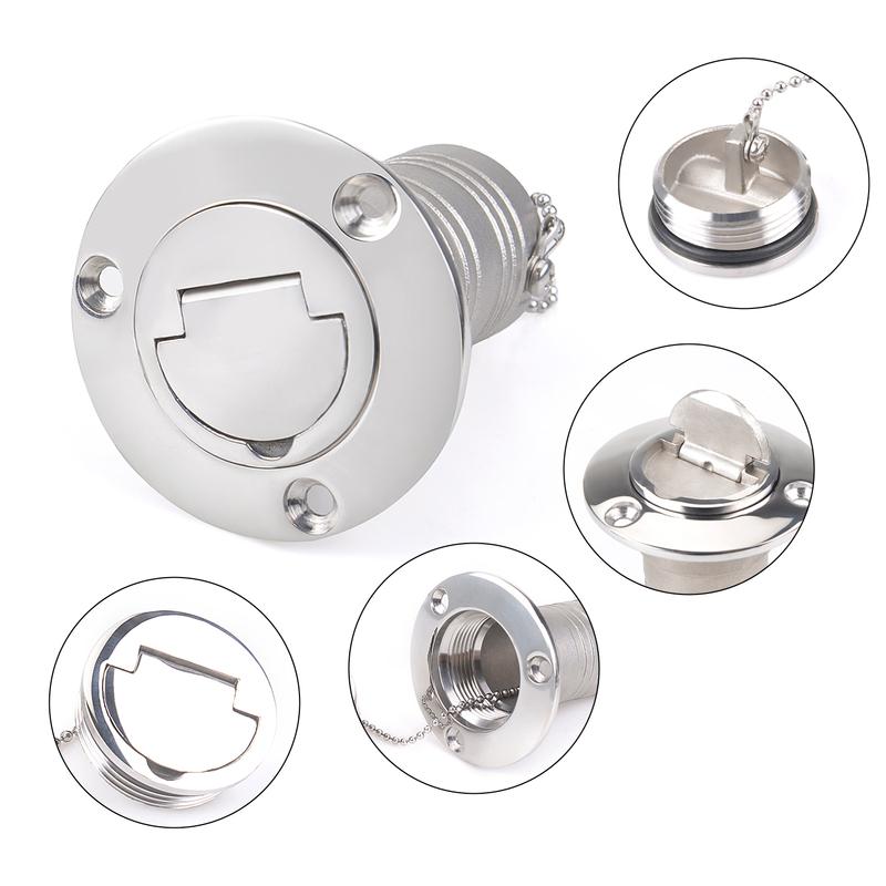38MM KEY Boat Deck Fuel/Gas/Water/Waste Fill/Filler Tank Key Cap Marine 316 Stainless Steel Yacht Caravan with Keys Screws
