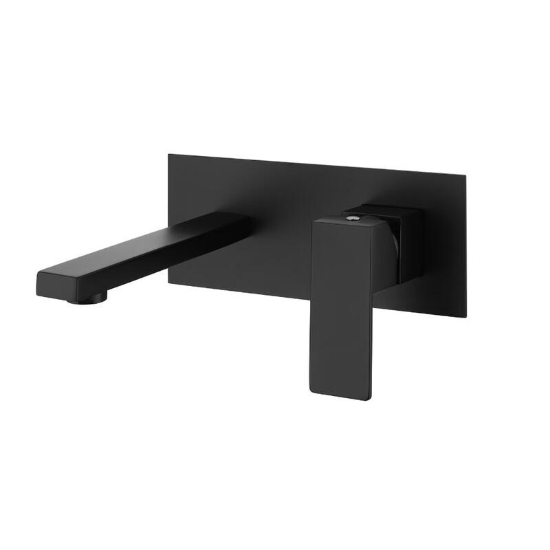 TLXT Black Wall-Mounted Basin Faucet