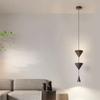 Led Pendant Lamp Bedside Chandelier Cone Long Modern Bedroom Conical Creative Hanging Spotlights White Black  For Home Room