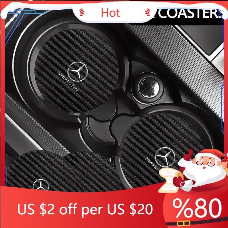 FBK3 2025 Hot Car supplies, car cup bottle holder, non-slip mat, soft For Mercedes-Benz CLS GLC GLK W211 W221 W220 W163 W164 W203 W2