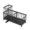Multifunctional  Stainless Steel Kitchen Rack – Expandable Sponge and Cloth Storage with Drain Basket Expandable Sink Organizer
