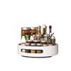 1/2 Layer Kitchen Round Spice Storage Rack Condiment Storage Tray Non-slip Cosmetic Storage Rack Kitchen Home Storage Accessory