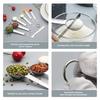 Ensemble de 7 cuillères à mesurer YFWOOD, Cuillère à mesurer la farine, Cuillère à soupe en acier inoxydable, Cuillère à café, et Spatule fine, Importé d'Europe et des États-Unis, Ea