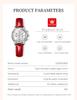 OLEVS 9933 Quarz-Armbanduhr für Damen Datum Wasserdicht Leuchtzeiger Lederarmband Chronograph Original Damen-Armbanduhr