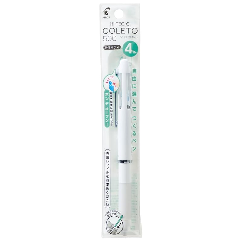 

pilot multifunction pen Hightech C Coleto 500 For main body 4 colors white PLHKC50CW