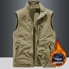Men's Reversible Winter Fleece Vest - Sleeveless Sports Gilet