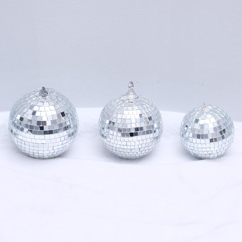 Christmas Laser Mirror Disco Balls, 2-80cm, for Bars and Cake Ornaments 