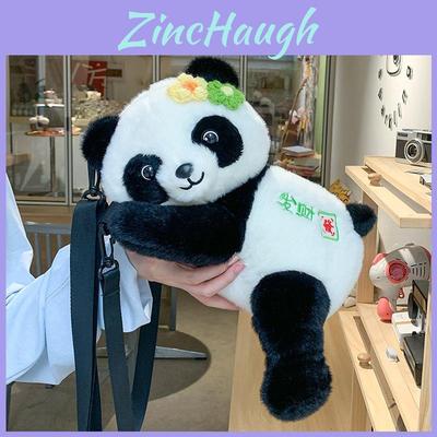 Panda Plush Backpack For Girls With Zipper Closure And Inner Pocket Perfect For Daily Use