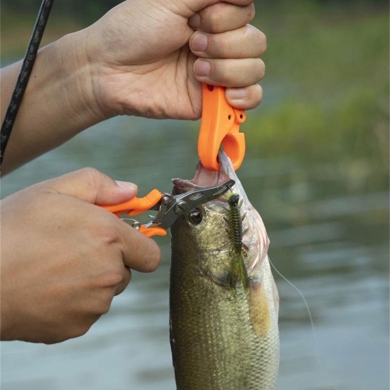 Fishes Lip Gripper Fishing Pliers Hook Remover Outdoor Fish Line Cutter Tool Comfortable Grip Scissors Fishing Accessory