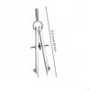 Leather Compass Metal Fine Adjustment Drawing Tool Divider Caliper for School, Office