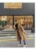Women's Mid-Length Double-Breasted Wool Camel Coat - Autumn/Winter Korean Style Trend