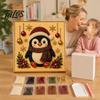 Meșteșuguri Relaxante Handmade pentru Adulți Kit Pictură cu Perle Artificiale de Crăciun, Set Artă 3D de Crăciun DIY Scenă de Iarnă Proiect de Meșteșuguri de Sărbători pentru Adulți, Festiv