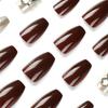 Nail art wear nail piece burgundy gold glitter rhinestone nail piece nail patch nail