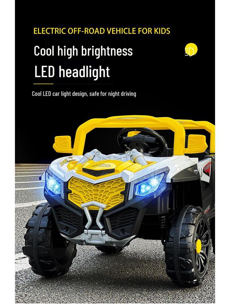 Dětské terénní elektrické auto na ježdění s dálkovým ovládáním
