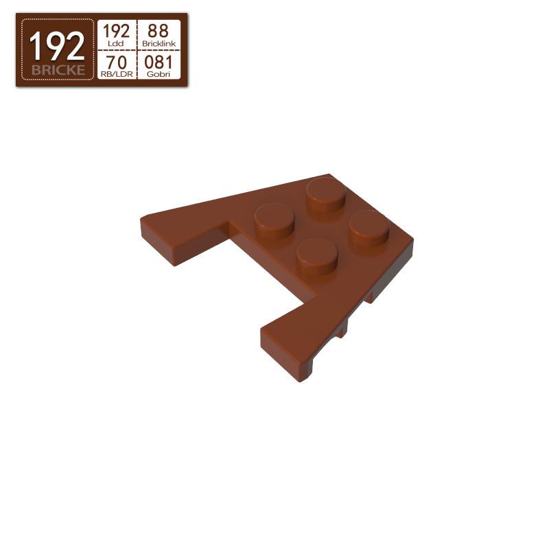 BRICKE 3x4 Wedge Plate, Compatible with Lego Technic (90194, 28842, 4859, 48183).