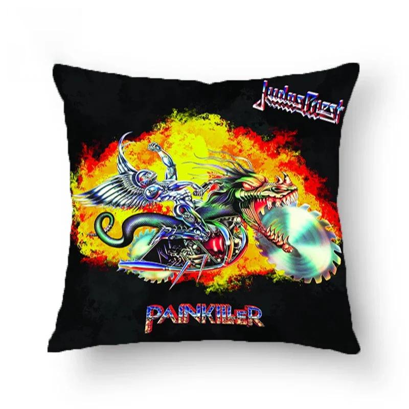 Judas-Priest Kissenbezüge Dekorative Sofakissen Beidseitig bedruckter Kissenbezug 45*45 Kissenbezug Kissenhüllen Zuhause