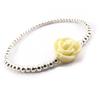 Les Trésors De Lily [J6655] - Designer Bracelet 'Rosa Romantica' Ivory Silver