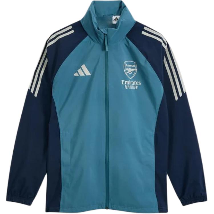 

Adidas Arsenal 25/26 Season Woven Breathable Waterproof Training Striped Long Sleeve Football Shirt Men tops JJ1821 S