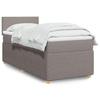 VidaXL Slat Bed Base with Mattress Taupe 80x200 Cm Fabric 3289580