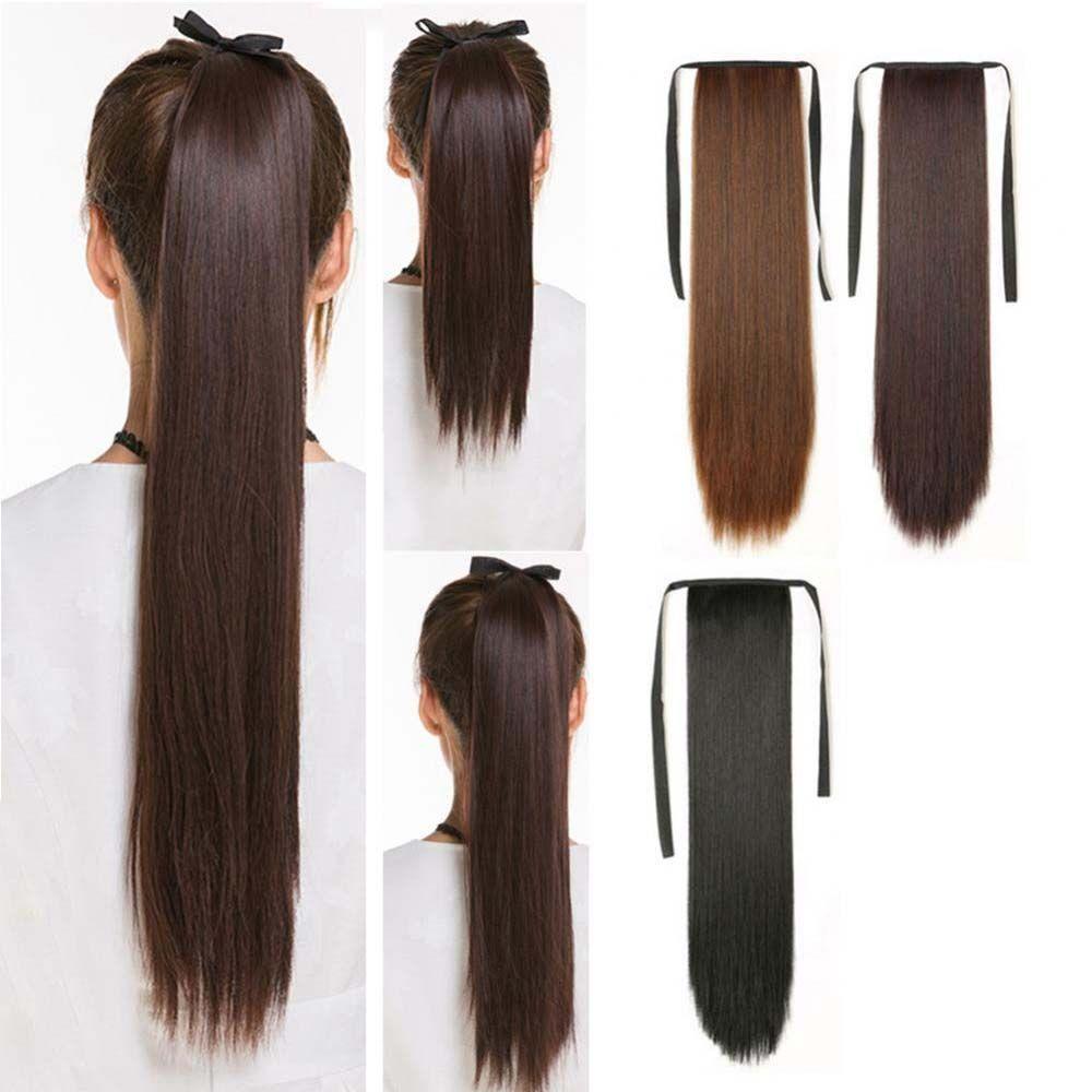 Ponytail Hair Accessories Long straight Wigs Drawstring Ponytail Synthetic Ponytail Hair Extension