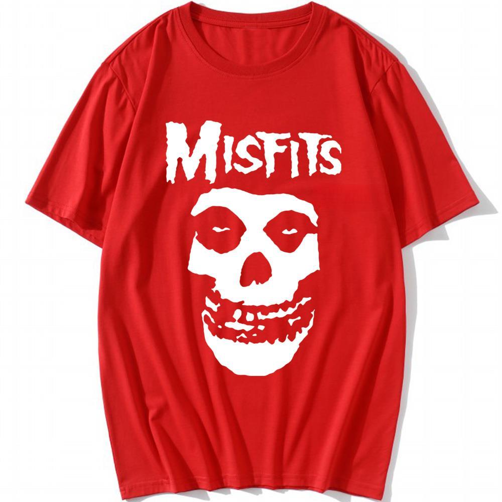 New Men's Hip-hop Punk Skull Misfits Brand Cotton Short-sleeve T-shirt Marve Graphic T Shirts  Harajuku  Graphic T Shirts