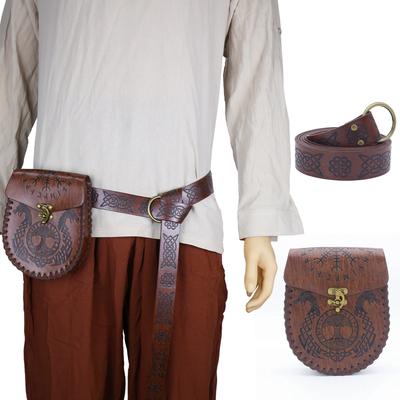 Středověký rytířský pás Viking Vintage Pouzdro Halloween Cosplay Kostým Převlek Rekvizity