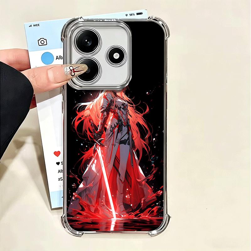 

Sword Art Online Yuuki Asuna Soft Phone Case For Xiaomi Poco X7 X8 Pro Max X6 X5 X3 F8 Ultra F7 M8 M7 M5S Redmi 15C 15A 15 14C 1 Xiaomi Poco M5S