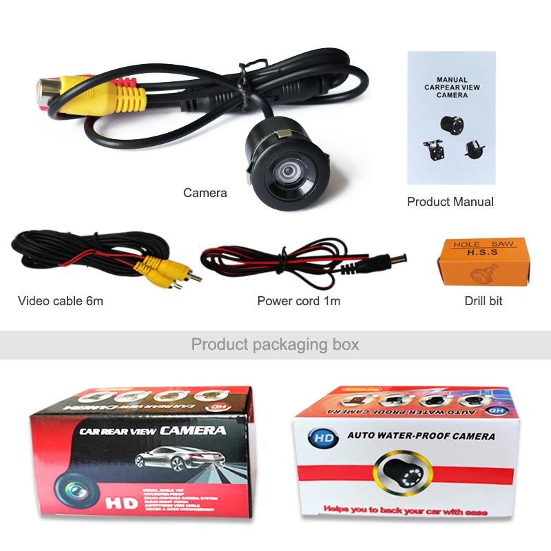 170 Degree Rear View Camera Night Vision Reversing Camera IP68 Waterproof CCD CAR REAR VIEW CAMERA