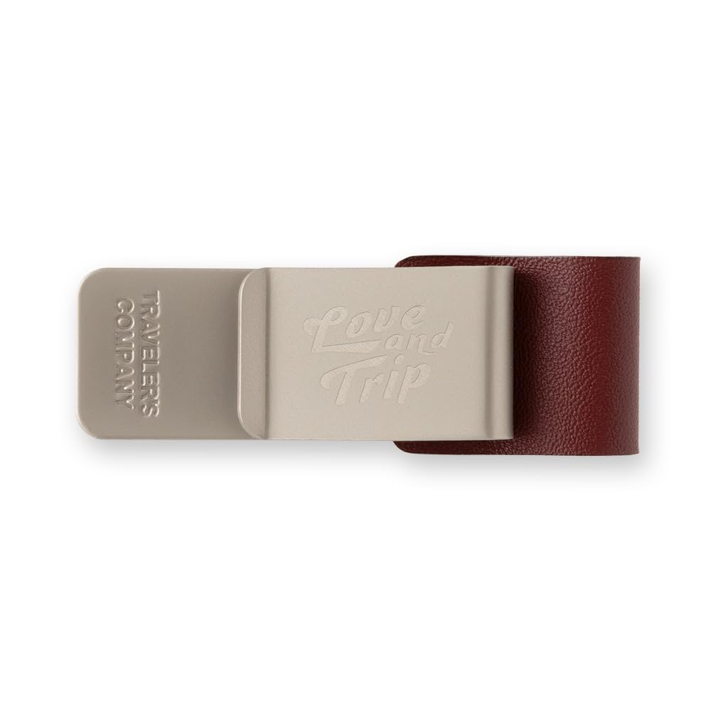 Traveler's Company Traveler's Notebook Pen Holder "LOVE AND TRIP" Red 14491006
