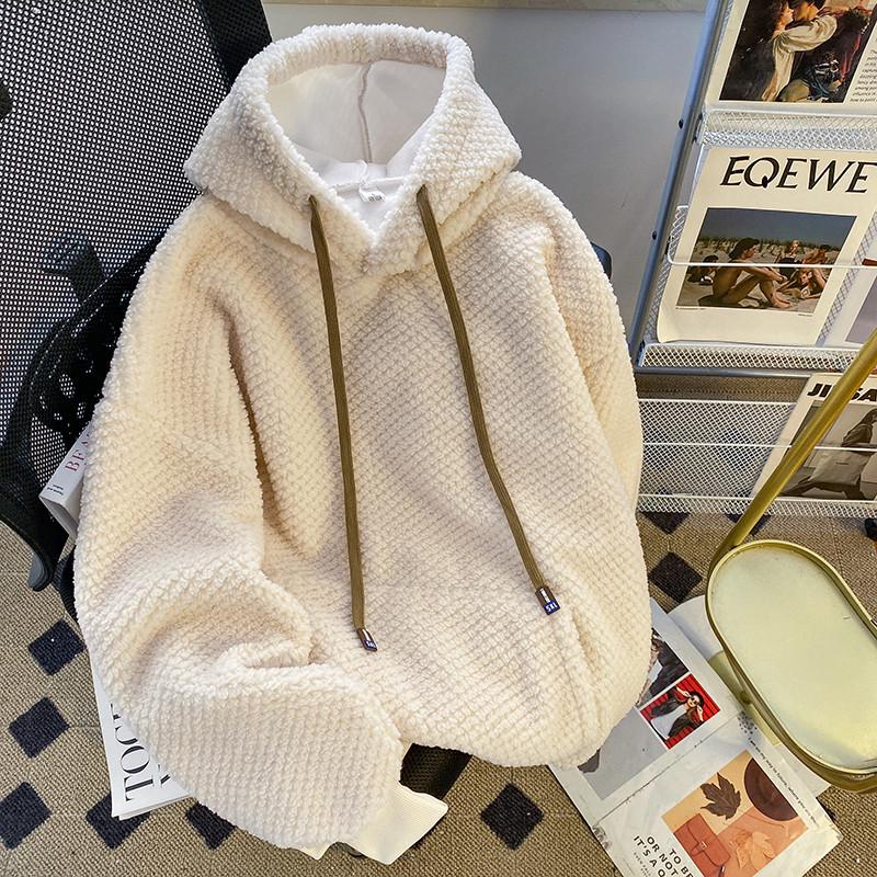 Men's American Style Winter Plaid Hoodie: Thickened, Plus Velvet, Trendy, High Quality