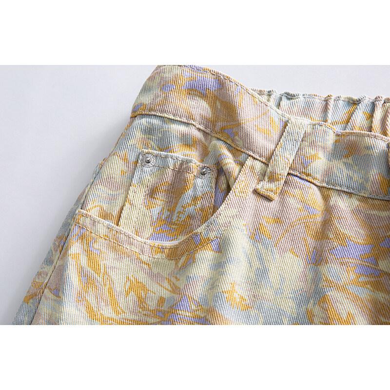 2025 Summer Men Classic Design Cargo Pants Men Loose Fit Printed Wash Pants Male All Match High Street Hip Hop Trousers