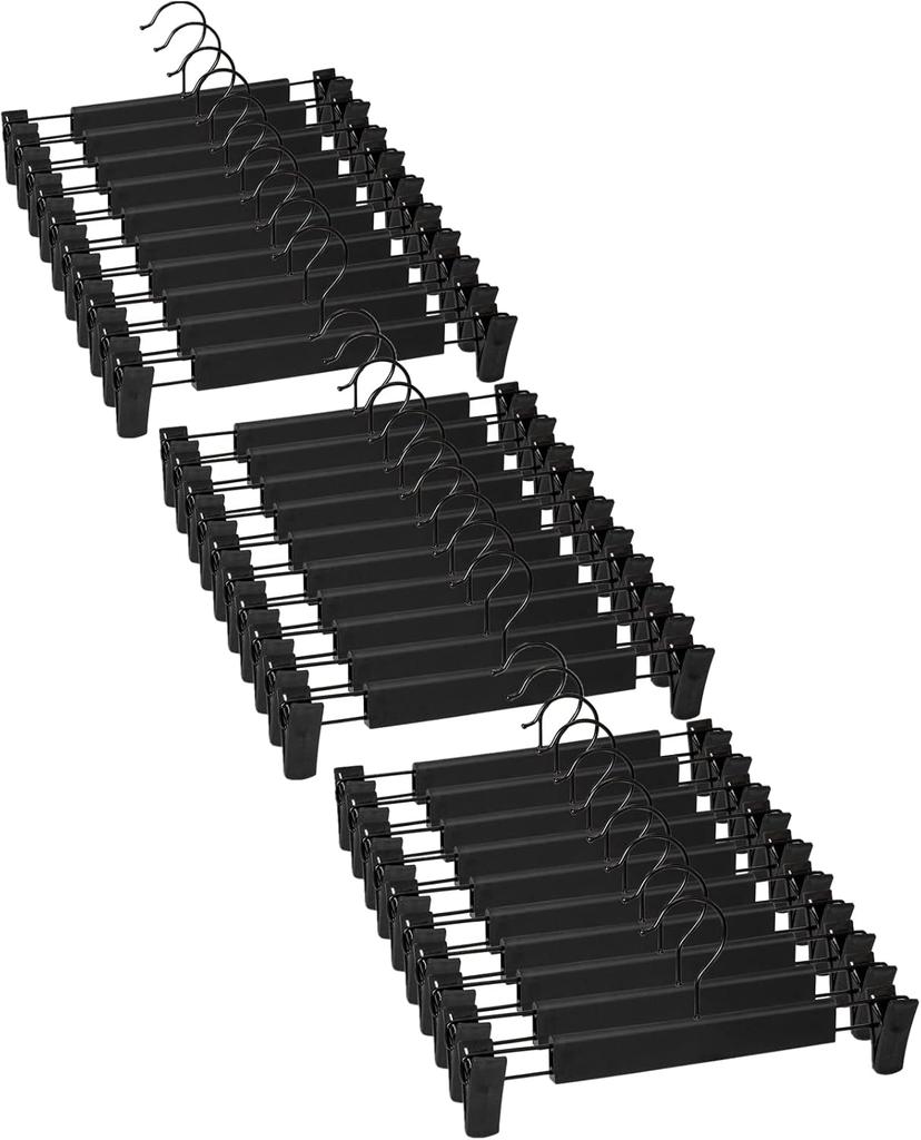 Věšáky na kalhoty s klipy, Věšáky na sukně, Otočné háčky o 360°, Prostorově úsporné věšáky na kalhoty, sukně, oblečení, džíny
