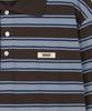 ROCKCAKE Striped Polo T-Shirt - Brown