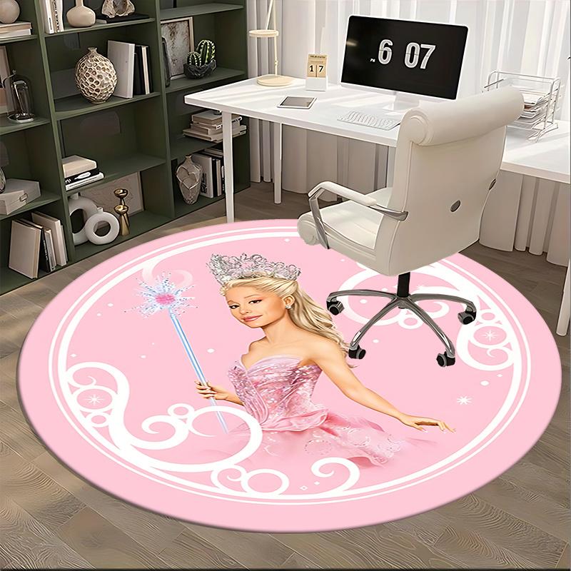 Princess Wand,Fairy Tale Dress Chair mat Round Rug Office carpet, Non slip, Suitable for Living Rooms, Bedrooms,Decor1205898a