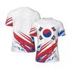 Fashion South Korea Flag Football T Shirts for Men Trend Summer National Emblem 3D Printed T-shirts Loose Breathable Sports Tees