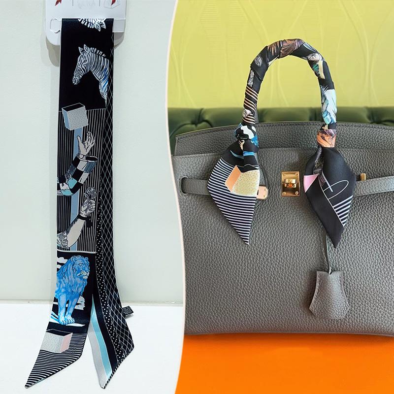 2024 Trendy Silk-Style Scarf Handle Wrap for Bags