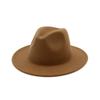 Men'S And Women'S Thermal Hats, Woolen Jazz Big-Brimmed Top Hats, British Retro Solid Color Light Board Felt Hats